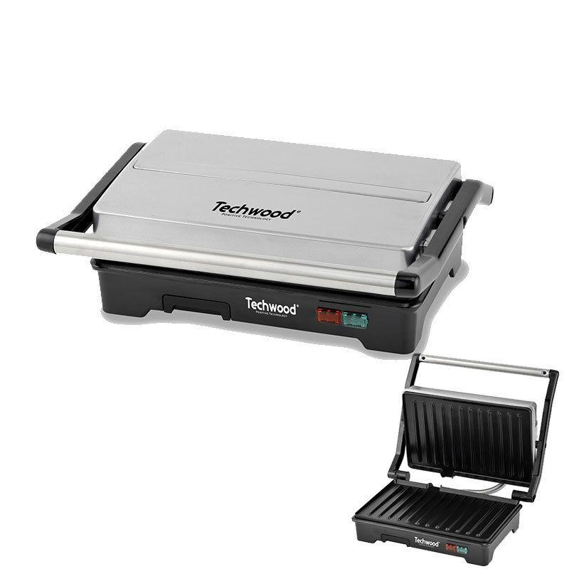 Techwood Appareil à Panini Grill TPG-1756 750W Inox