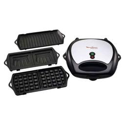 Moulinex Appareil à Panini 3en1 Gaufre, Croque-monsieur SW611812