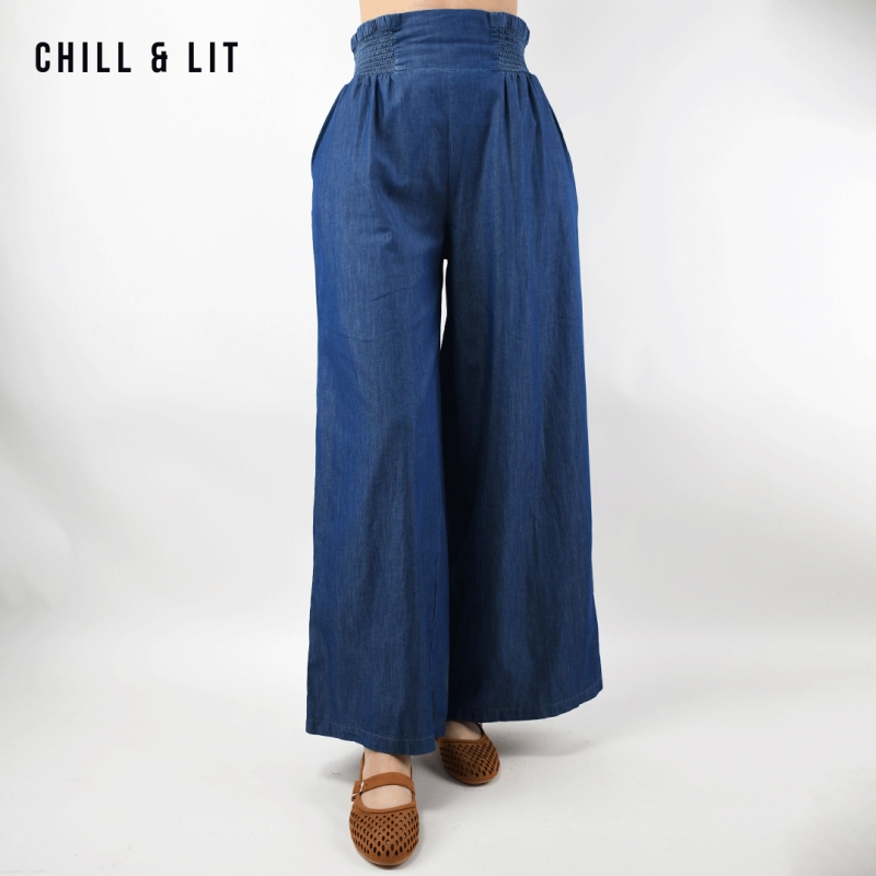 Pantalon Jean Large Femme