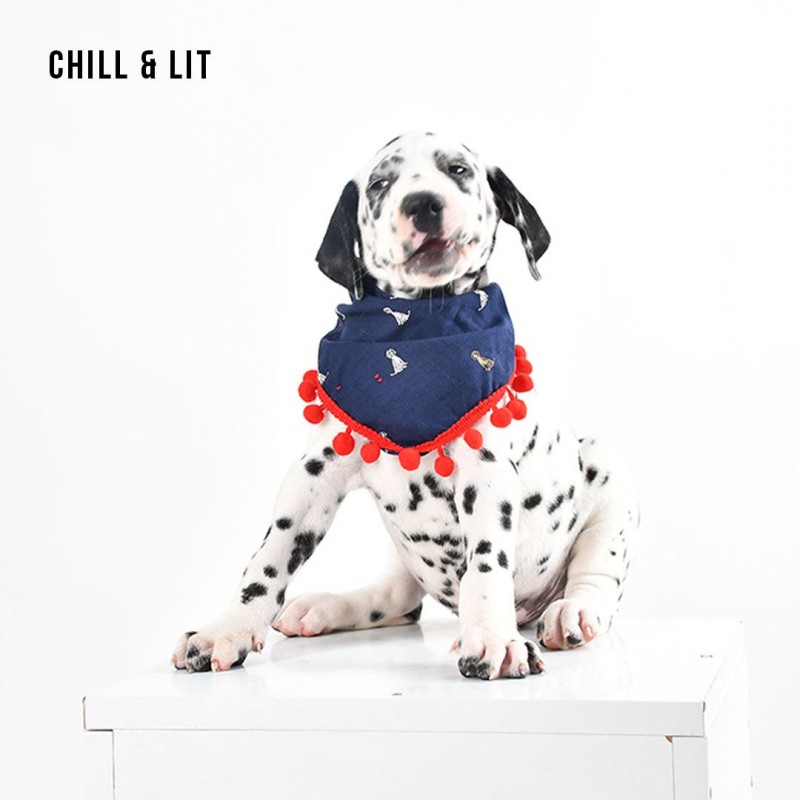 Bandana Pompons Pour Chien