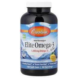 Carlson Wild Norwegian Natural Lemon 180 capsules molles