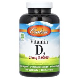 Carlson Vitamin D3 360 capsules molles