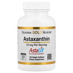 California Gold Nutrition Nutrition Astaxanthin, Astalif Pure Icelandic 12 mg
