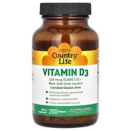 Country Life Life Vitamin D3 200 capsules molles