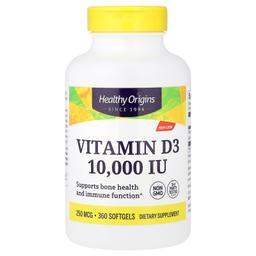 Healthy Origins Origins Vitamin D3 360 capsules molles