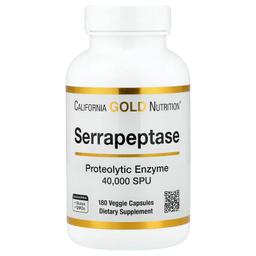 California Gold Nutrition Nutrition Serrapeptase, Proteolytic Enzyme 180 gélules végétales