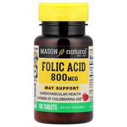 Mason Natural Natural Folic Acid 100 comprimés