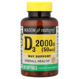 Mason Natural Natural Vitamin D3 300 capsules molles
