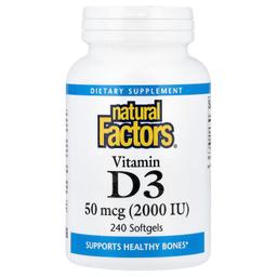 Natural Factors Vitamin D3 240 capsules molles