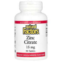 Natural Factors Zinc Citrate 90 comprimés