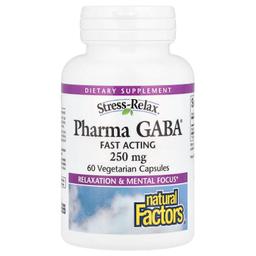 Natural Factors Stress-Relax, Pharma GABA 60 gélules végétales