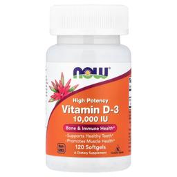 NOW Foods Foods Vitamin D-3, High Potency 120 capsules molles