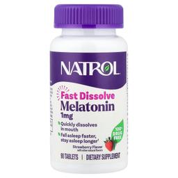 Natrol Melatonin, Fast Dissolve Strawberry 90 comprimés