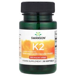 Swanson Vitamins Vitamins Natural Vitamin K2 30 capsules molles