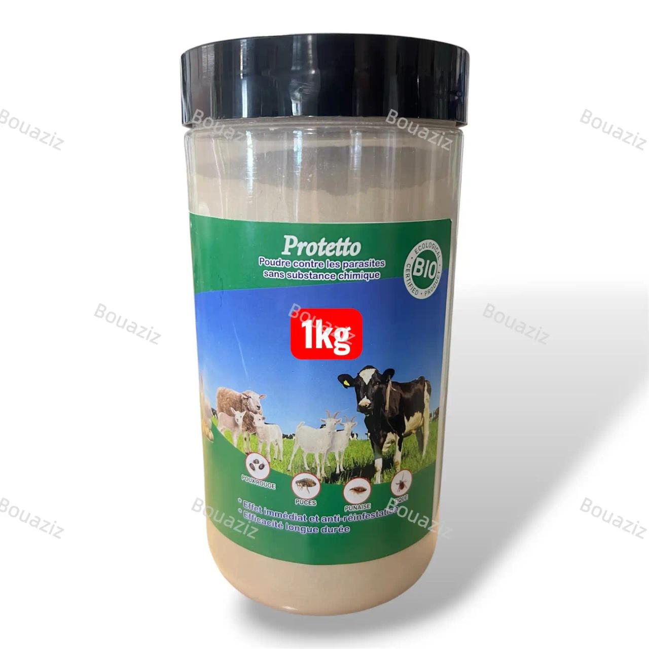 Protetto بودرة Protetto (سعة 1 كغ) – الحل البيولوجي النهائي للقضاء على الطفيليات!