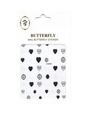 nail art Butterfly Z-D3556 cœurs messages