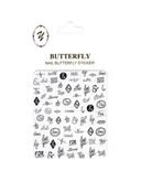 nail art Butterfly Z-D3560 mots calligraphiés