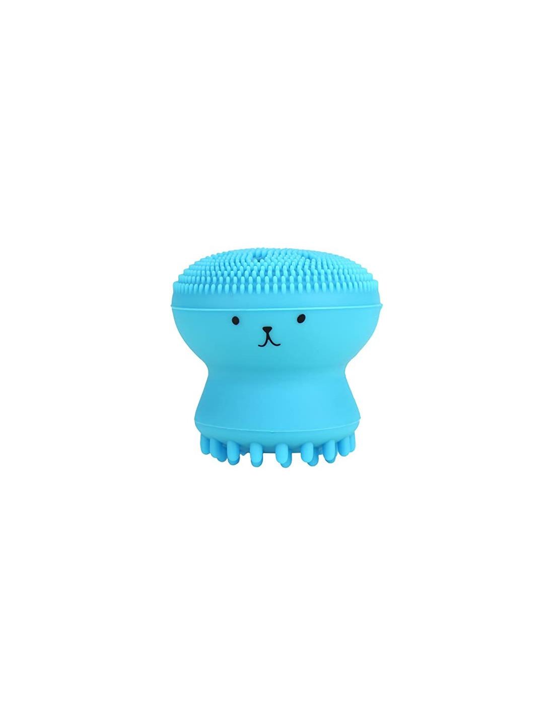 nettoyante Brosse visage en silicone poulpe turquoise