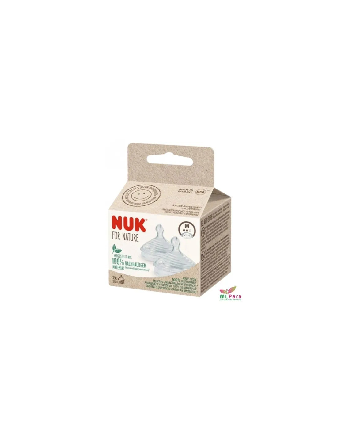 Nuk Nature Sense 2 Tétines Silicone taille : M