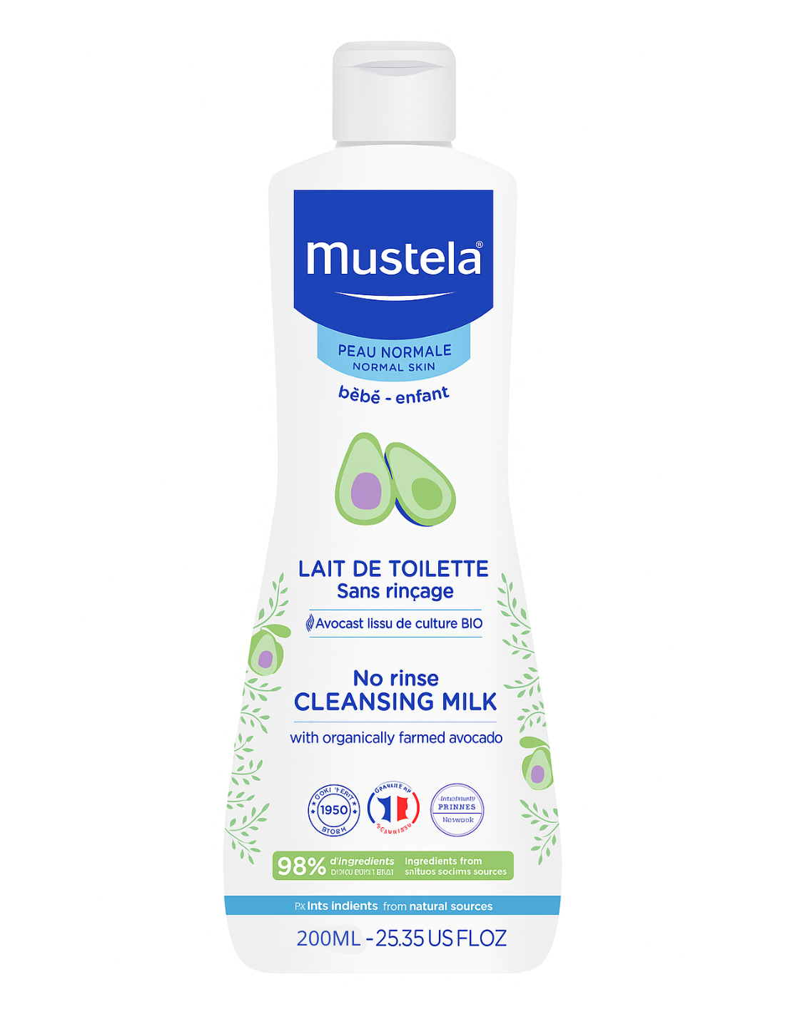 Mustela de à l'avocat bio sans rinçage peaux normales