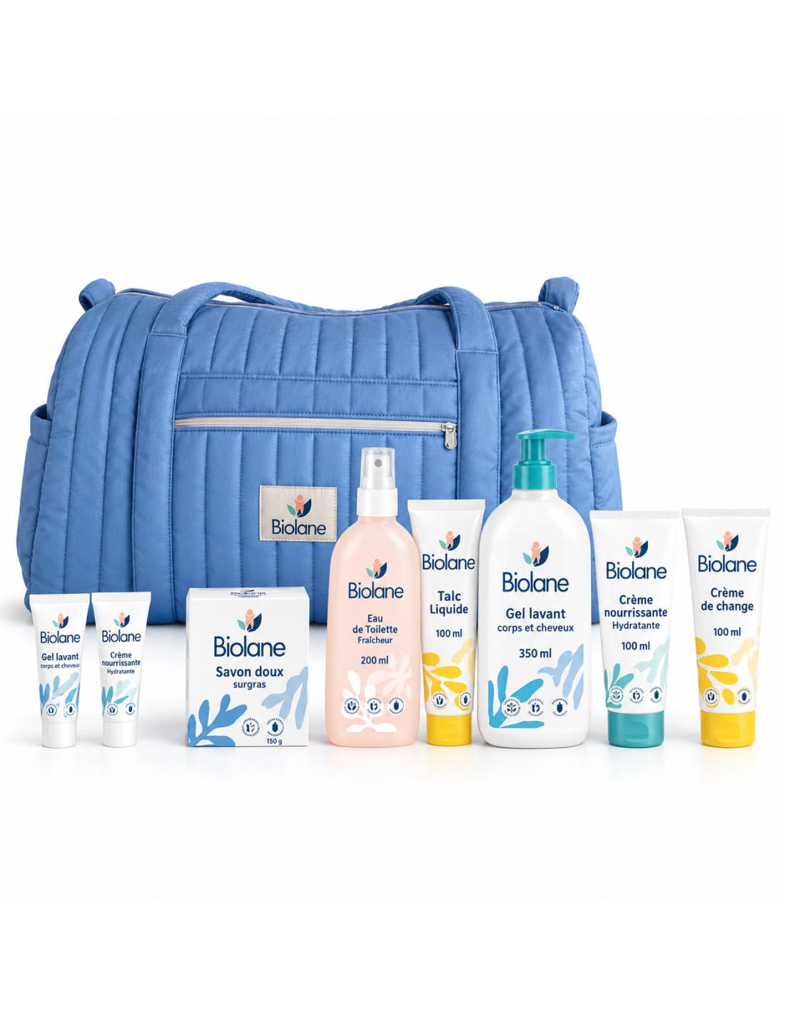 Biolane Coffret Sac Maman matelassé bleu
