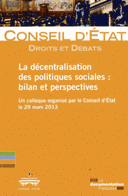 politiques sociales : bilan perspectives Un colloque organisé par la Conseil d’Etat le 29 mars