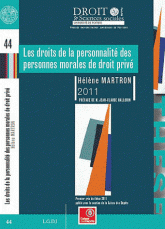 droits de la personnalité des personnes morales de droit privé