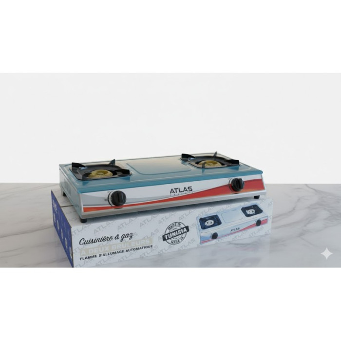 GAZ ATLAS CONFORT 2FEUX INOX