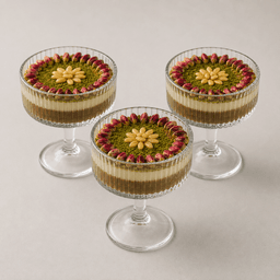 NEST Lot de 3 Coupes à Dessert en Verre Transparent