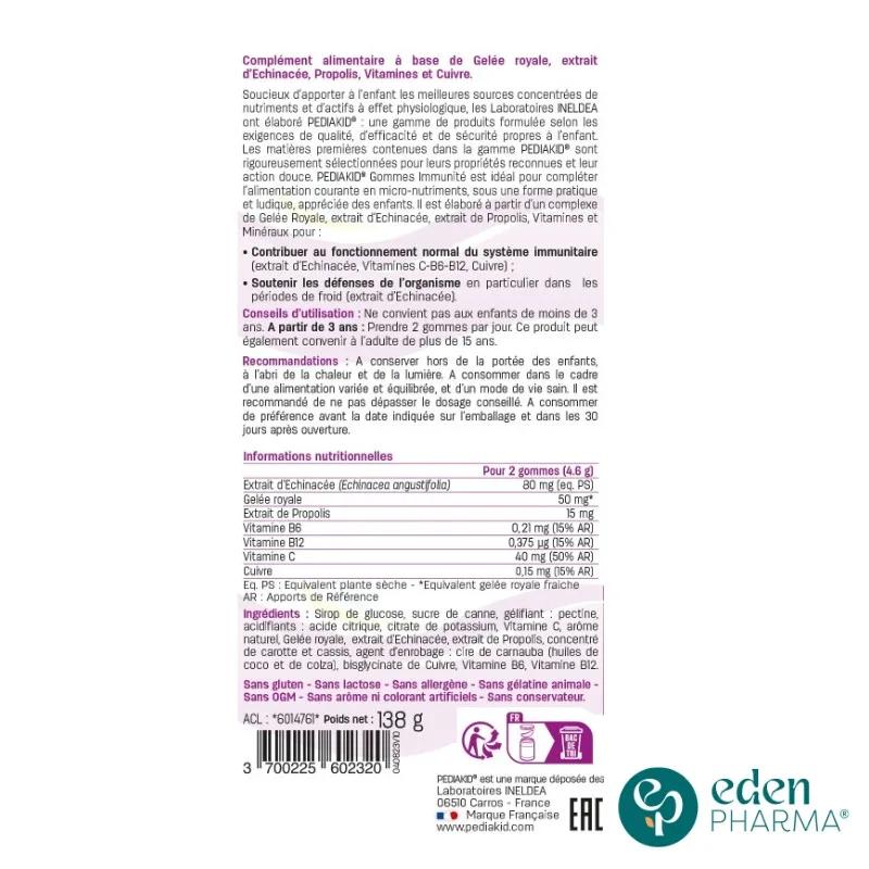 Pediakid Gommes Immunite 60 Oursons