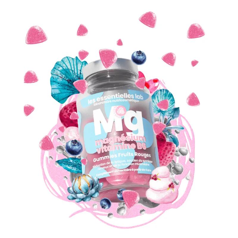 Les Essentielles Lab Lab Magnesium+vitamine B6 Gummies Fruits Rouges 60 Gummies