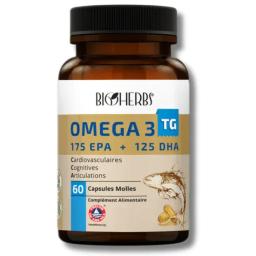Bioherbs OMÉGA 3 TG BOITE DE 60 GELULES