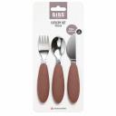 Bibs 3 SET DE COUVERTS ENFANT EN ACIER INOXYDABLE WOODCHUCK
