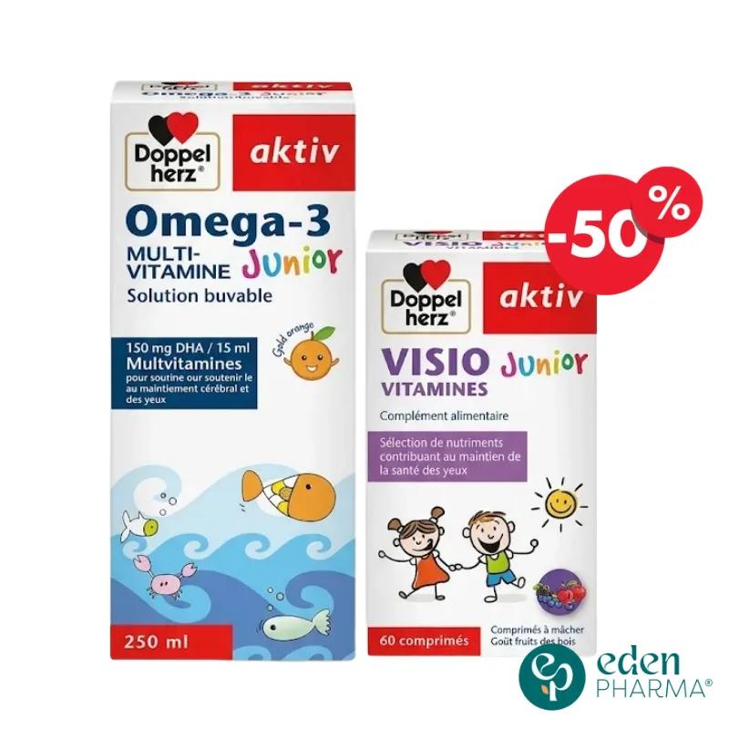 Doppelhertz OMEGA 3 JUNIOR + VISIO JUNIOR 60 COMPRIME -50%