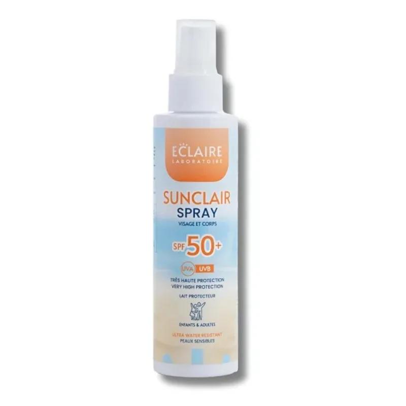 Eclaire Sunclair Spray Solaire Visage Corps SPF 50+ Enfant Adulte