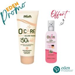 Olcare Ecran Solaire Teinté Beige Rosée SPF50+ + Lait Demaquillant