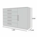 Commode 5 tiroir 1 porte