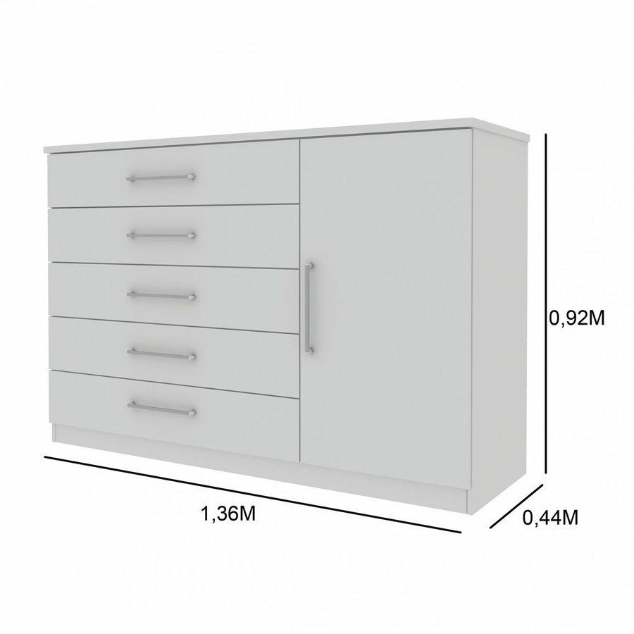 Commode 5 tiroir 1 porte
