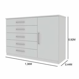 Commode 5 tiroir 1 porte