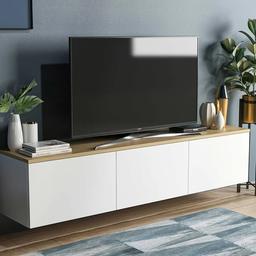 Suspendu Meuble 160 cm Bois Mural Moderne