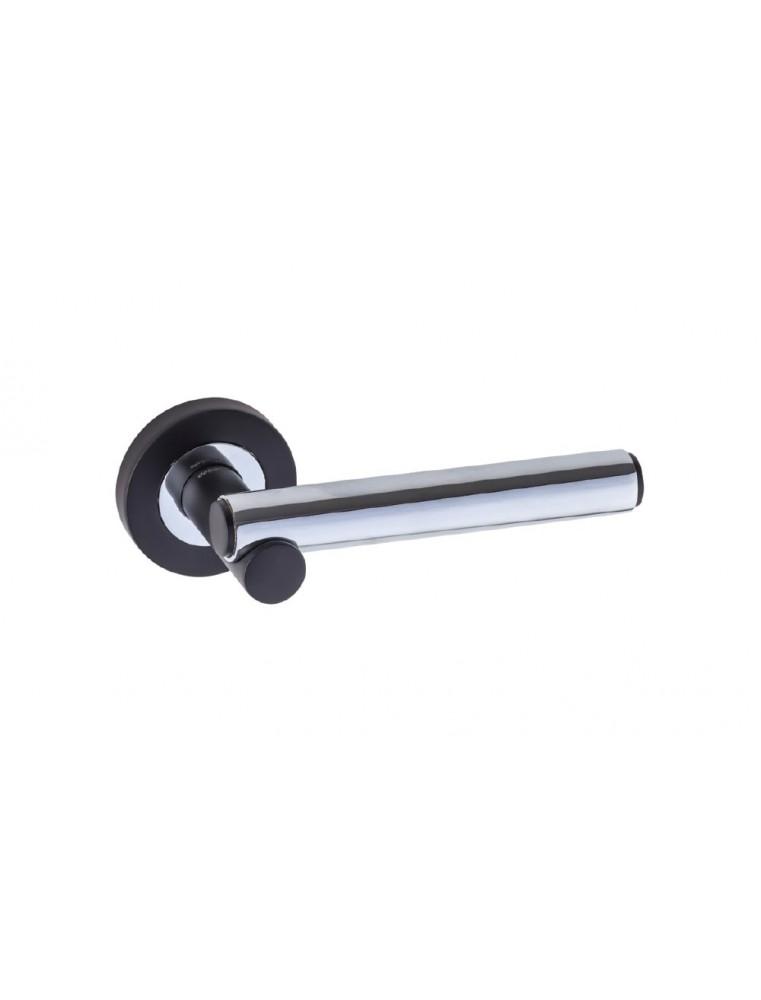 DORUK SATINE CHROME POIGNEE SUR ROSACE WC