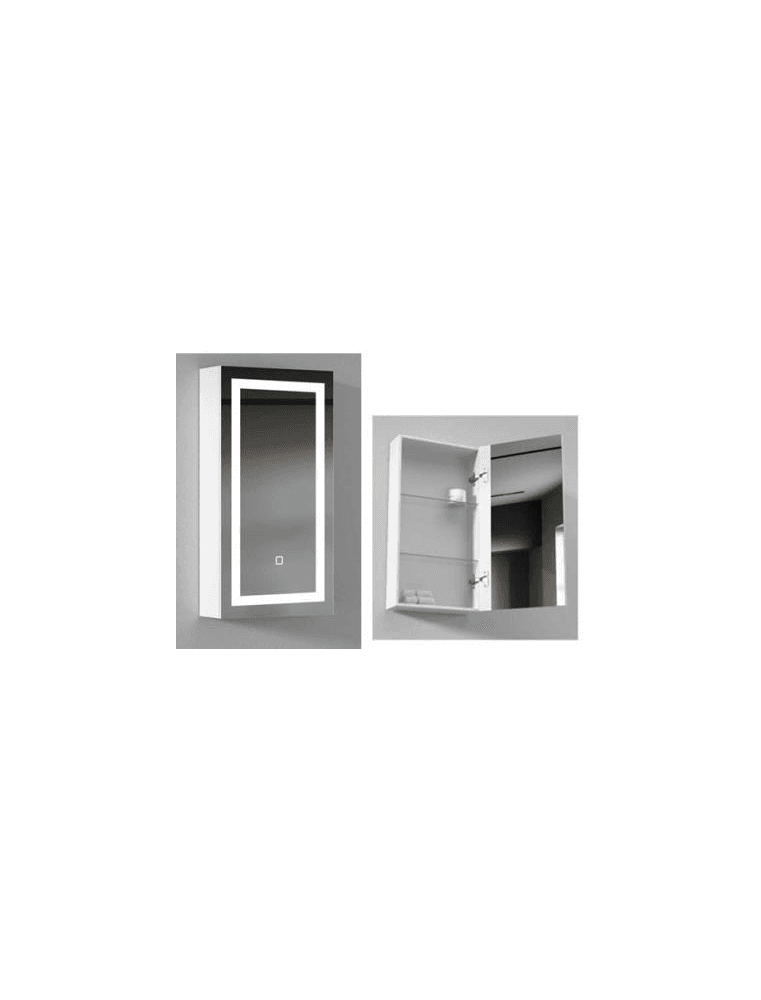 ARMOIR MIROIR LED 1 PORTE H=70 L=40 P=15 LM-704-2815