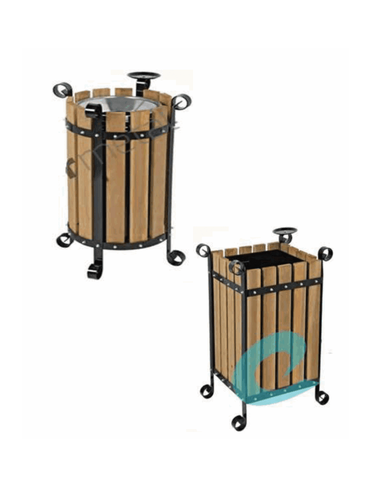 POUBELLE EXTERIEUR BOIS CARRE