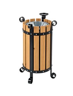 POUBELLE EXTERIEUR BOIS RONDE