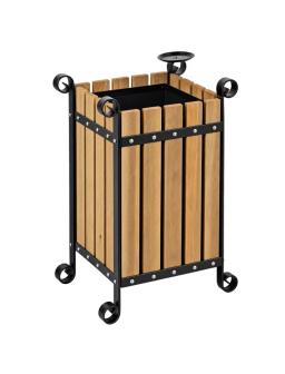 POUBELLE EXTERIEUR BOIS CARRE