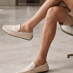 Mocassins Cuir Cassé