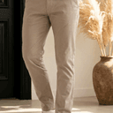 Chino Homme Beige Coupe Droite Classique