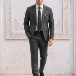 Costume Foncé Coupe Droite