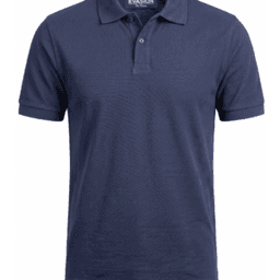 uni marine homme coton piqué