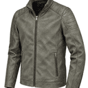 Blouson simili cuir Taupe ref 005-049